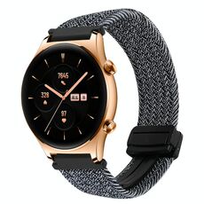 For Honor Watch GS 3 22mm Magnetic Buckle Braided Watch Band(Graphite Black)
