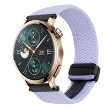 For Honor Watch 4 Pro 22mm Magnetic Buckle Braided Watch Band(Purple)