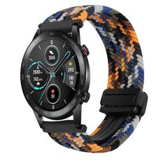 Per Honor Magic Watch 2 46mm 22mm Cinturino per orologio intrecciato con fibbia magnetica (mimetico colorato)