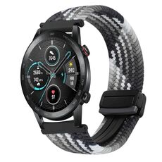 Per Honor Magic Watch 2 46mm 22mm Cinturino per orologio con fibbia magnetica intrecciata (Z Cioccolato fondente)