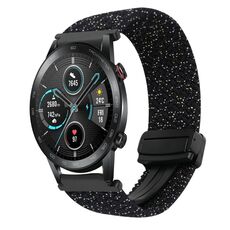 Per Honor Magic Watch cinturino intrecciato con fibbia magnetica da 22 mm (nero stelle)
