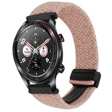 For Honor Watch Dream 22mm Magnetic Buckle Braided Watch Band(Pink)