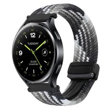For Xiaomi Watch 2 22mm Magnetic Buckle Braided Watch Band(Dazzling Black)