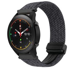 Per Xiaomi Watch S1 Pro 22mm Cinturino per orologio intrecciato con fibbia magnetica (rosso vino)