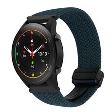 Per Xiaomi Watch S1 Pro 22mm Cinturino per orologio intrecciato con fibbia magnetica (verde foresta)