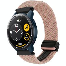 Per Xiaomi Watch S1 Active 22mm Cinturino per orologio intrecciato con fibbia magnetica (rosa)