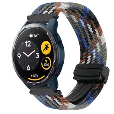 Per Xiaomi Watch S1 Active 22mm Cinturino per orologio intrecciato con fibbia magnetica (denim colorato)