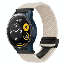 For Xiaomi Watch S1 Active 22mm Magnetic Buckle Braided Watch Band(Starlight Black)