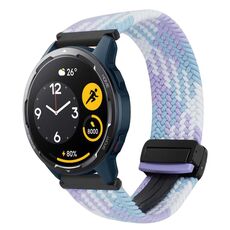 Per Xiaomi Watch S1 Active 22mm Cinturino per orologio intrecciato con fibbia magnetica (viola)