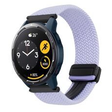Per Xiaomi Watch S1 Active 22mm Cinturino per orologio intrecciato con fibbia magnetica (viola)