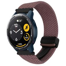Per Xiaomi Watch S1 Active 22mm cinturino intrecciato con fibbia magnetica (viola fumé)