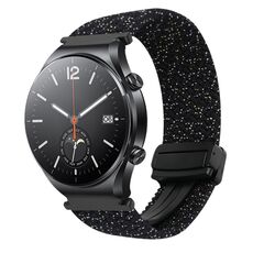 Per Xiaomi Watch S1 22mm Cinturino per orologio intrecciato con fibbia magnetica (stelle nere)