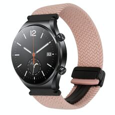 Per Xiaomi Watch S1 22mm cinturino per orologio con fibbia magnetica intrecciata (rosa chiaro)