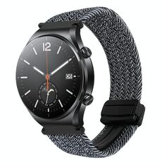 Per Xiaomi Watch S1 22mm cinturino per orologio con fibbia magnetica intrecciata (nero grafite)