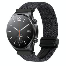 Per Xiaomi Watch S1 22mm cinturino per orologio con fibbia magnetica intrecciata (nero)