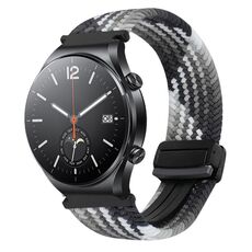 Per Xiaomi Watch S1 22mm cinturino per orologio con fibbia magnetica intrecciata (nero abbagliante)