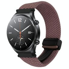 Per Xiaomi Watch S1 22mm cinturino per orologio intrecciato con fibbia magnetica (viola fumo)