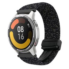 Per Xiaomi Watch Color 2 22mm Cinturino per orologio intrecciato con fibbia magnetica (stelle nere)
