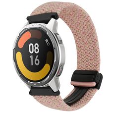 Per Xiaomi Watch Color 2 22mm Cinturino per orologio intrecciato con fibbia magnetica (rosa)