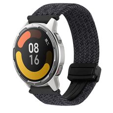 Per Xiaomi Watch Color 2 22mm Cinturino per orologio intrecciato con fibbia magnetica (nero)