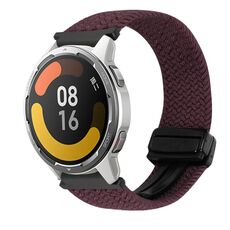 Per Xiaomi Watch Color 2 22mm Cinturino per orologio intrecciato con fibbia magnetica (Drop Cherry)