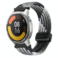 Per Xiaomi Watch Color 2 22mm Cinturino per orologio intrecciato con fibbia magnetica (nero abbagliante)