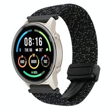 Per Xiaomi Watch Sport 22mm Cinturino per orologio intrecciato con fibbia magnetica (stelle nere)