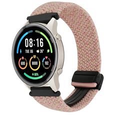 Per Xiaomi Watch Sport 22mm Cinturino per orologio intrecciato con fibbia magnetica (rosa)