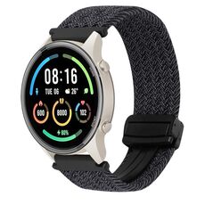 Per Xiaomi Watch Sport 22mm Cinturino per orologio intrecciato con fibbia magnetica (nero)