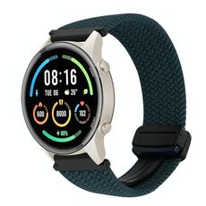 Per Xiaomi Watch Sport 22mm Cinturino per orologio intrecciato con fibbia magnetica (verde foresta)