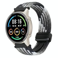 Per Xiaomi Watch Sport 22mm Cinturino per orologio intrecciato con fibbia magnetica (nero abbagliante)