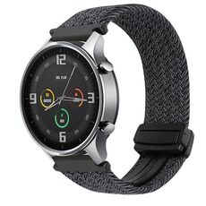 Per Xiaomi Watch Color 22mm Cinturino per orologio intrecciato con fibbia magnetica (rosso vino)