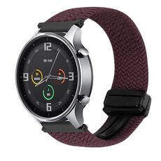 Per Xiaomi Watch Color 22mm Cinturino per orologio intrecciato con fibbia magnetica (Drop Cherry)