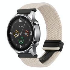 Per Xiaomi Watch Color 22mm Cinturino per orologio intrecciato con fibbia magnetica (Starlight Black)