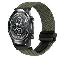 Per Ticwatch Pro 22mm cinturino per orologio intrecciato con fibbia magnetica (verde oliva)
