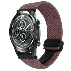 Per Ticwatch Pro 22mm cinturino per orologio intrecciato con fibbia magnetica (viola fumo)