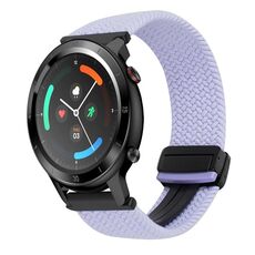 Per Ticwatch GTX 22mm cinturino per orologio intrecciato con fibbia magnetica (viola)