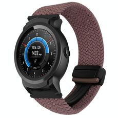 Per Ticwatch E2 22mm cinturino per orologio intrecciato con fibbia magnetica (viola fumo)