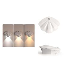Magnetic Motion Sensor Wall Lamp Rechargeable LED House Number Light PRO Version 1200mAh(White)