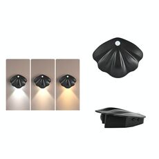 Magnetic Motion Sensor Wall Lamp Rechargeable LED House Number Light PRO Version 1200mAh(Black)