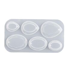 Stampo in silicone per orecchini pendenti ovali in sezione trasversale in resina epossidica fai da te (gocce d'acqua)