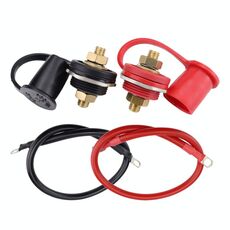 Coppia di morsetti per caricabatterie per auto da 250 A (nero + rosso)