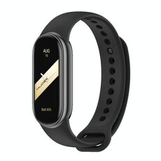Per Xiaomi Smart Band 9/8 MIJOBS Cinturino in silicone tinta unita con fibbia in metallo (nero)