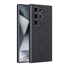 Per Samsung Galaxy S24 Ultra 5G GKK Asterism Metal Paint Skin Feel Custodia per telefono in pelle a copertura totale, penna non inclusa (nero)