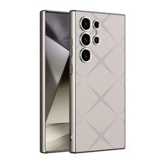 Per Samsung Galaxy S24 Ultra 5G GKK Asterism Metal Paint Skin Feel Custodia per telefono in pelle a copertura totale, penna non inclusa (grigio)