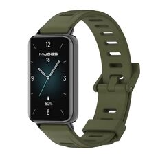 Per Honor Band 9 MIJOBS Cinturino per orologio in TPU traspirante con foro piatto (verde militare nero)