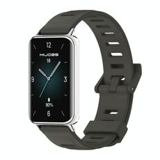 Per Honor Band 9 MIJOBS Cinturino per orologio in TPU traspirante con foro piatto (argento verde cachi)