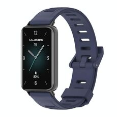 Per Honor Band 9 MIJOBS Cinturino per orologio in TPU traspirante con foro piatto (blu notte nero)
