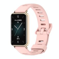 Per Honor Band 9 MIJOBS Cinturino per orologio in TPU traspirante con foro piatto (oro chiaro rosa)