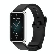 Per Honor Band 9 MIJOBS Cinturino in silicone tinta unita (nero argento)